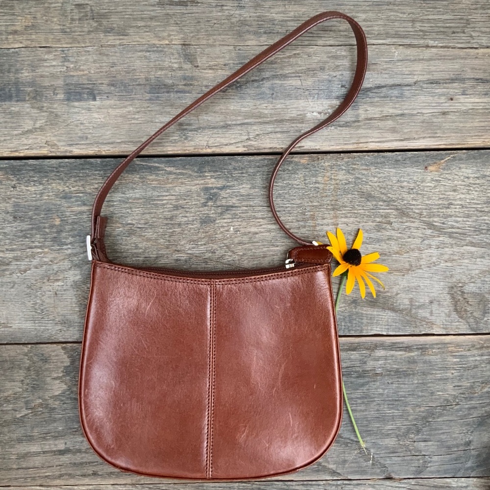 Fossil brown mini bag satchel vintage classic hobo